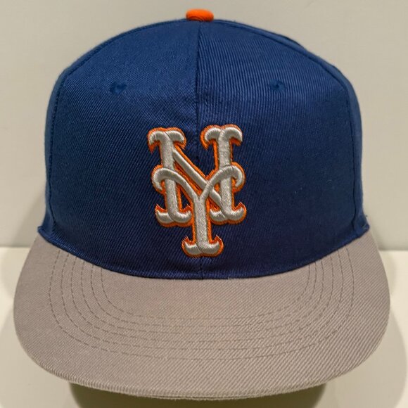 New York Mets Snapback Adjustable Hat Cap Blue/Orange/Gray - Picture 1 of 5